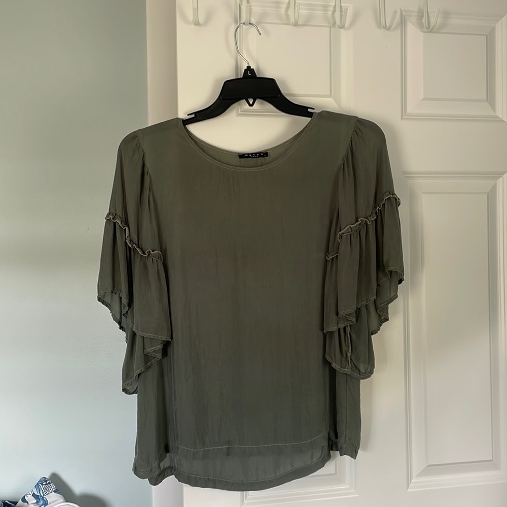 Anthropology maven west shirt olive green